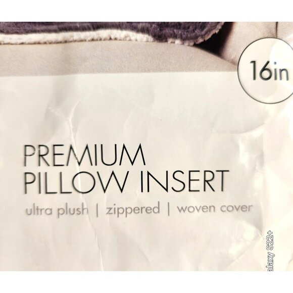 16" Round Pillow Insert Ultra-Plush Premium  With Zippered Woven CoverHudson 43 - Picture 4 of 8